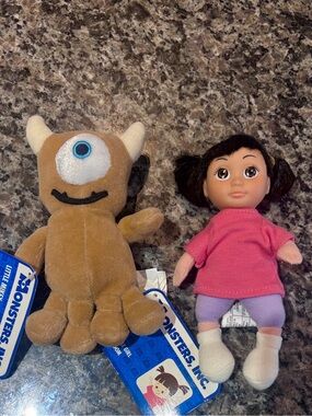 Little Mike and Boo Plush/Doll Set - Vintage!!Brown and Pink